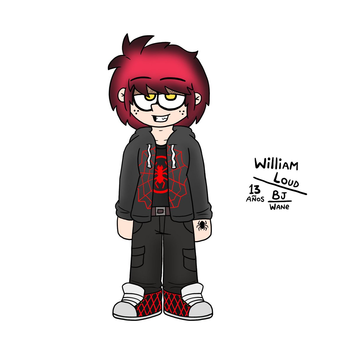 CorbatasDraws's tweet photo. @Exdvvv COMMISION! (3/3)
Les presento el rediseño de William, el primer hijo de Wane. Como hermano mayor, es muy protector y siempre está atento para cuidarlas y asegurarse de que nada les falte.🕷️
#Sinkids #Sin_Kids #WilliamLoud #Wendy_Loud #Waneloud #Bobbyjr #3rdgeneration #OC https://t.co/cqKADdiYNC