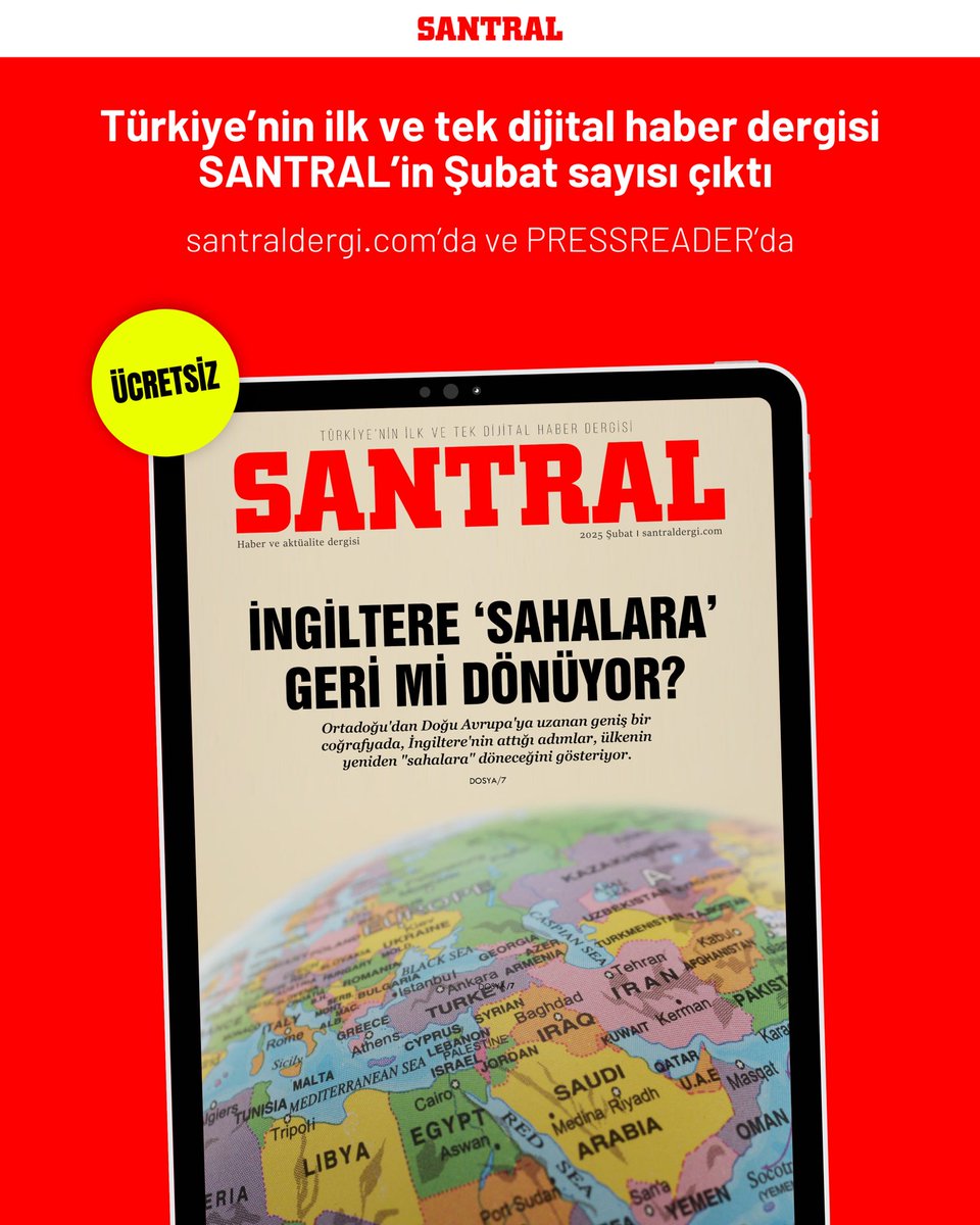 Türkiye’nin ilk ve tek dijital haber dergisi SANTRAL’in Şubat sayısı çıktı!

📍santraldergi.com ve Pressreader’da, üstelik ÜCRETSİZ