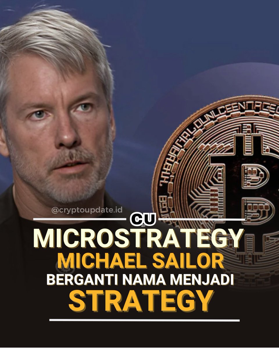 cryptoupdate_id's tweet photo. MicroStrategy Michael Saylor berganti nama menjadi “Strategi.”

👉Pendapat tentang perubahan citra?

#microstrategy #strategy #bitcoin #btc #bitcoinnews #bitcoindaily #bitcoinupdate #crypto #cryptocurrency #cryptonews #cryptoupdate #beritacrypto https://t.co/ntUFUYMaSl