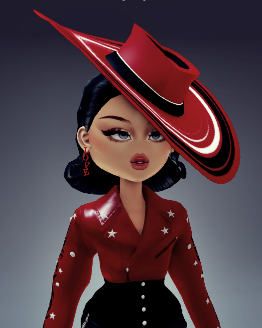 Let's start with "Red Heart FedoLOLA" (Roblox didn't let me use this name T T). This fedora was inspired by Lola who is deeply passionate and fully invested in the activities she enjoys. That's the love I see from her. The heart shape symbolizes passion and love—perfect for women
