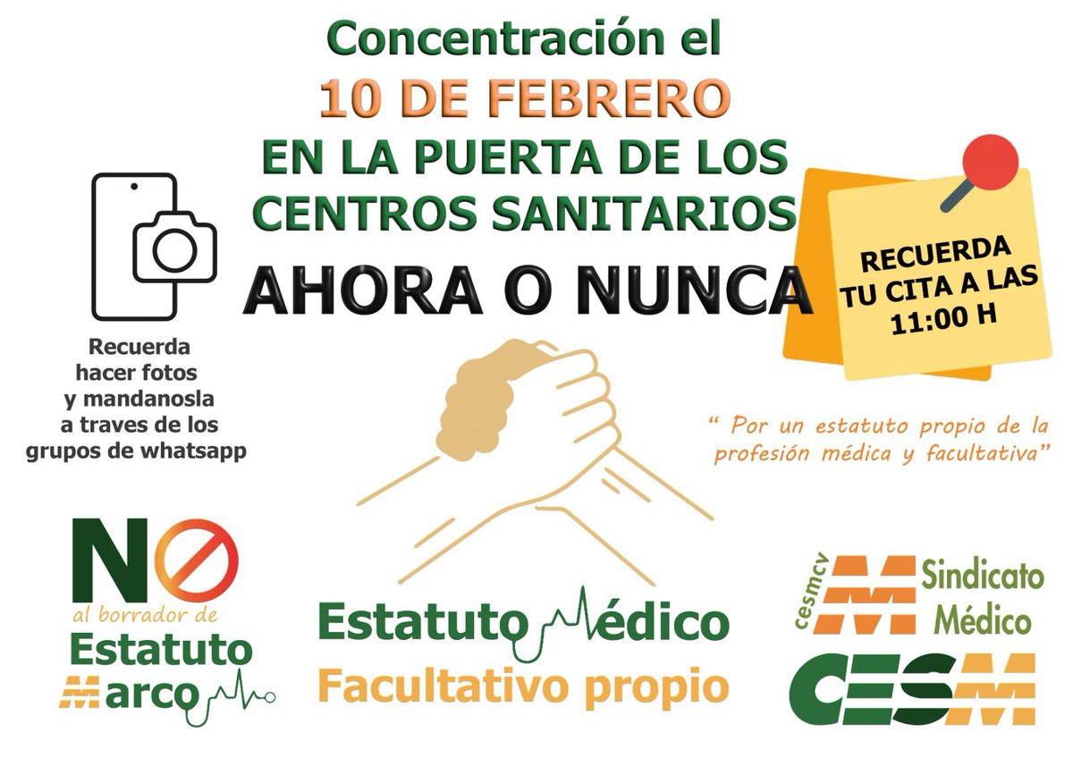 CESM_CV's tweet photo. Compañer@s ha llegado el día contamos con cada uno de vosotr@s‼️
10 de Febrero.
11 :00 horas .
En la puerta de tu centro de trabajo ✅
@cesm_sindicatos @NoAnteProyecto
#cesmcv #sindicatomedico #somosmedicos https://t.co/0AGzyS290X