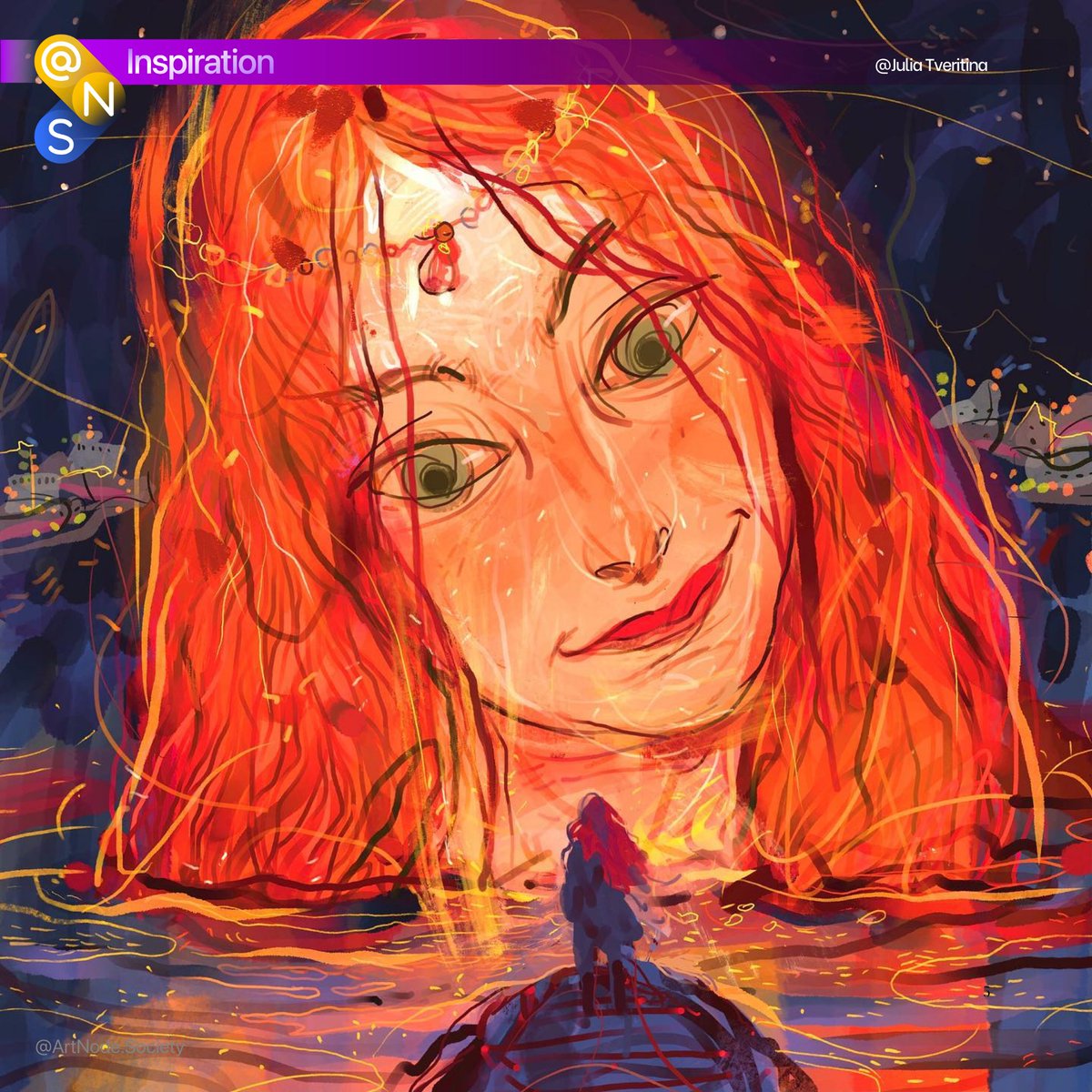 ArtNodeSociety's tweet photo. Lose yourself in the otherworldly charm of Julia Tveritina’s illustrations 🌙💫 Her art captures the beauty of emotions and the allure of the unknown
#ANS_INSPIRATION #GhibliVibes #JuliaTveritina #DreamyIllustration https://t.co/ADRxyehsMz