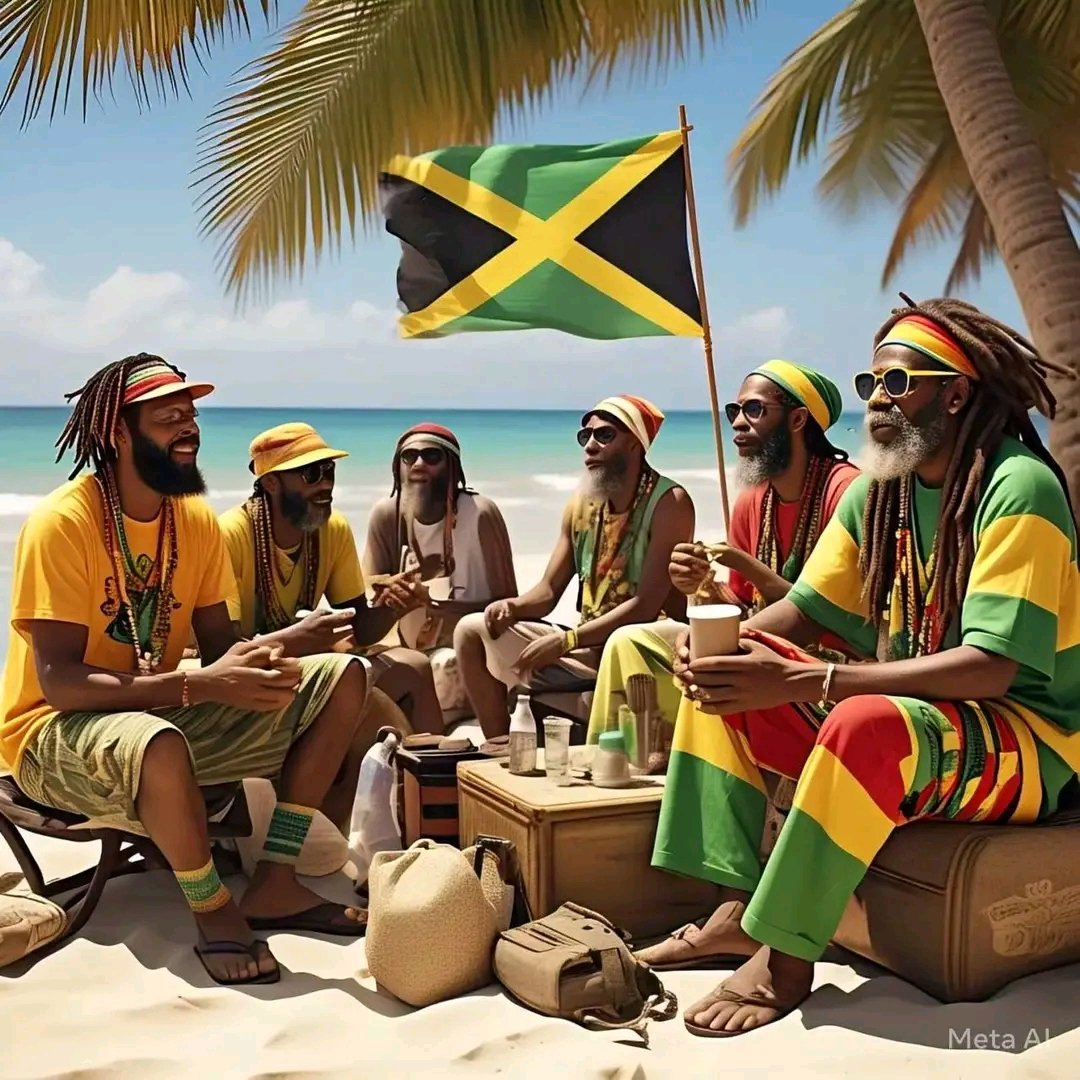 "Vibin' to the rhythm of freedom! 😁🇯🇲 💚💛❤🌿🔥