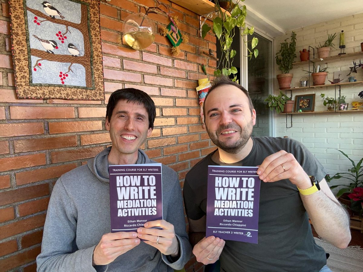 A two-author selfie! If there are 2 names we associate with mediation in ELT, it's Ethan Mansur and Riccardo Chiappini so we're delighted that they've written our latest title!
Full details of the book and how to get your copy are here: eltteacher2writer.co.uk/our-books/how-…
#ELT #EFL