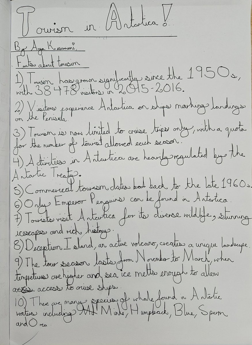 Fabulous homework by one of our Y6 students.