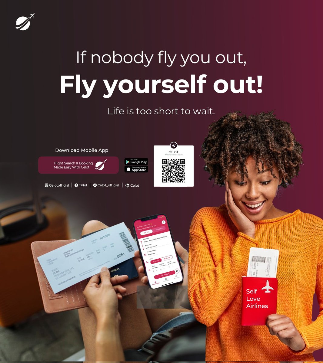 celot_official's tweet photo. Fly yourself out. 😎✈️
Get affordable flights on the Celot Mobile App today.

#celot #HappyNewWeek #affordableflights #mondaymotivation #flightbookingapp 
Kendrick • Super Bowl • Chiefs https://t.co/3VASp7qi5Q