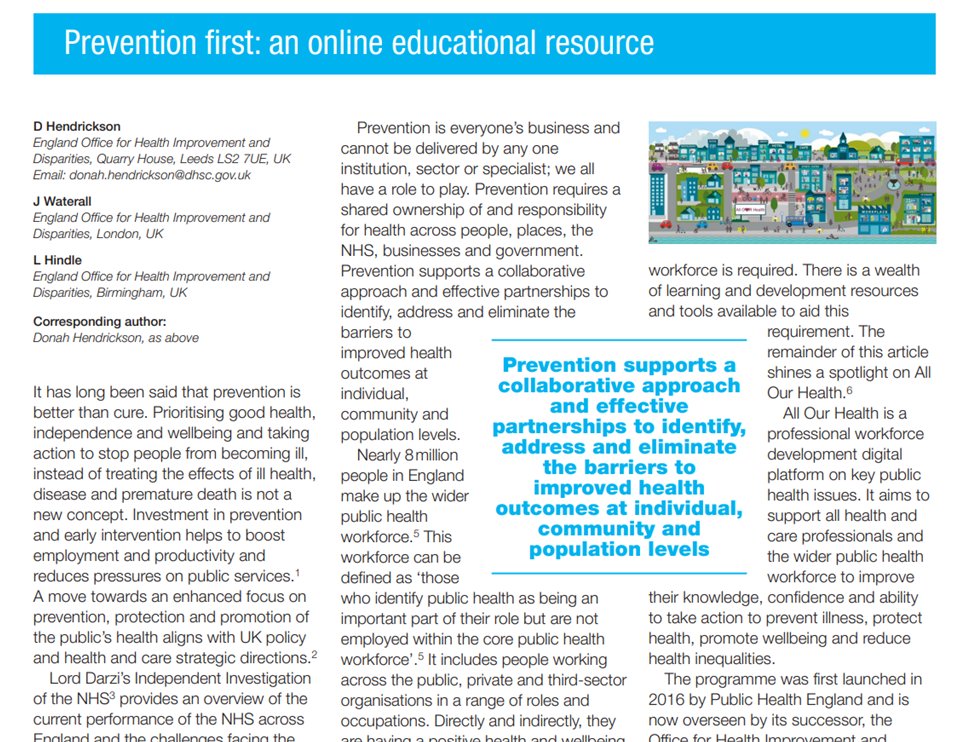 Thank you to my co-authors Donah Hendrickson &amp; Linda Hindle for collaborating on this article which has just been published in Perspectives in Public Health.

Access by visiting journals.sagepub.com/doi/epub/10.11…