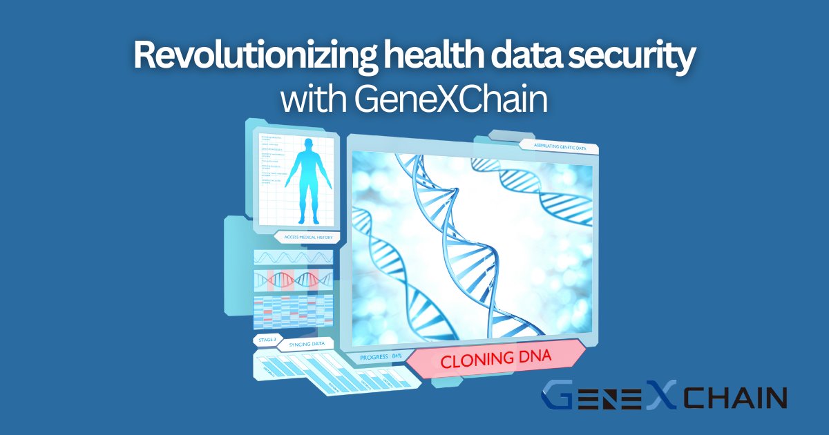 GenXChain_GENX's tweet photo. Your DNA deserves better than a dusty file in a lab. 🧬🔒 GeneXChain ensures your health data is secure, private, and always accessible. 📊💡

#GeneXChain #HealthData #BlockchainSecurity #DNAProtection #GenomicRevolution #DeFiHealthcare #OwnYourData https://t.co/3OaFzW1mDi