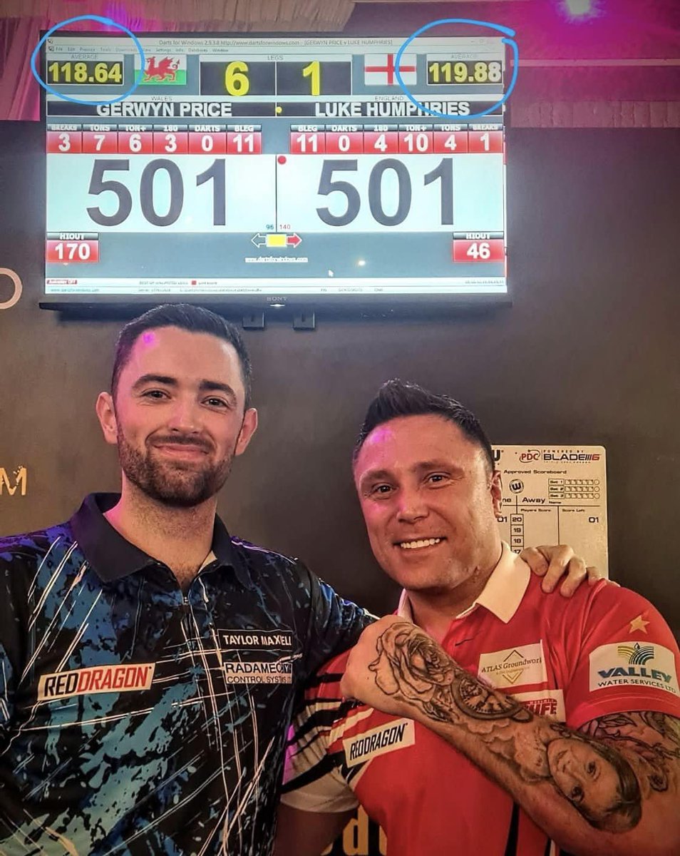 Må vara uppvisning, men tanken på att kasta typ 120 average och förlora med 6-1 är galen!