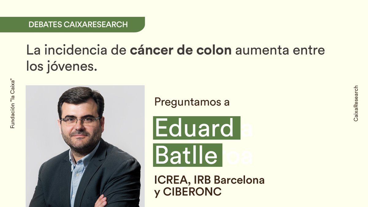 CaixaResearch (@caixaresearch) on Twitter photo 🤔¿Qué mecanismos permiten a las células tumorales viajar a otros órganos?
En <a href="/BatlleLab/">The BATLLE Lab</a> estudian el funcionamiento de la metástasis en el cáncer de colon, para diseñar inmunoterapias que la prevengan.🎯
Descúbrelo en #DebatesCaixaResearch.👇
bit.ly/3E5vHoq 🤔¿Qué mecanismos permiten a las células tumorales viajar a otros órganos?
En <a href="/BatlleLab/">The BATLLE Lab</a> estudian el funcionamiento de la metástasis en el cáncer de colon, para diseñar inmunoterapias que la prevengan.🎯
Descúbrelo en #DebatesCaixaResearch.👇
bit.ly/3E5vHoq