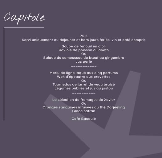 Voici le menu de la semaine.
Bon lundi !