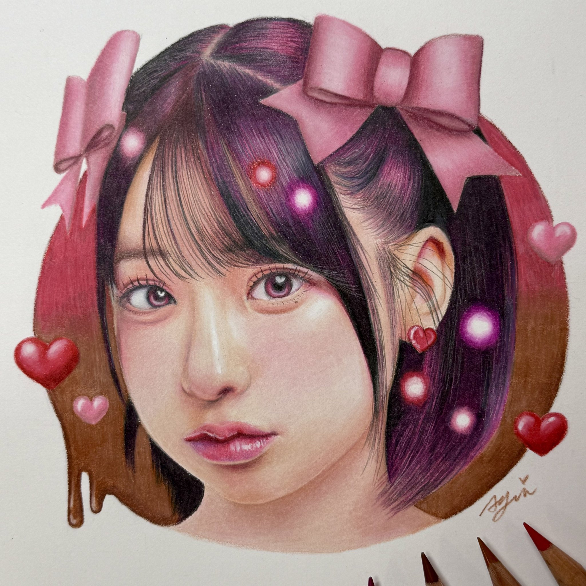 油絵　ハッサン　花冠のかわいいモモちゃん 油絵 ハッサン様専用 花冠のかわいいモモちゃん （不死王戦争