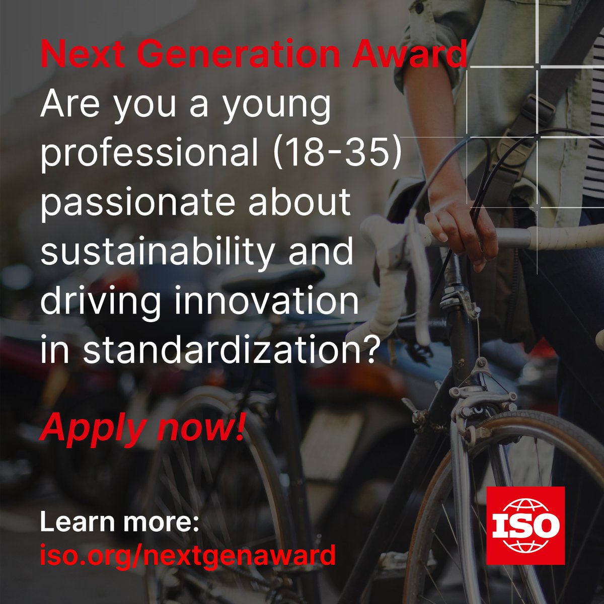 🌍 Young sustainability leaders, this is for you!

ISO’s Next Generation Award offers a 6-month secondment in Geneva, mentorship &amp; a scholarship to drive sustainability in standardization.

📅 Apply by 28 Feb 2025 | Winner announced Oct 2025

🔗 iso.org/nextgenaward.h…