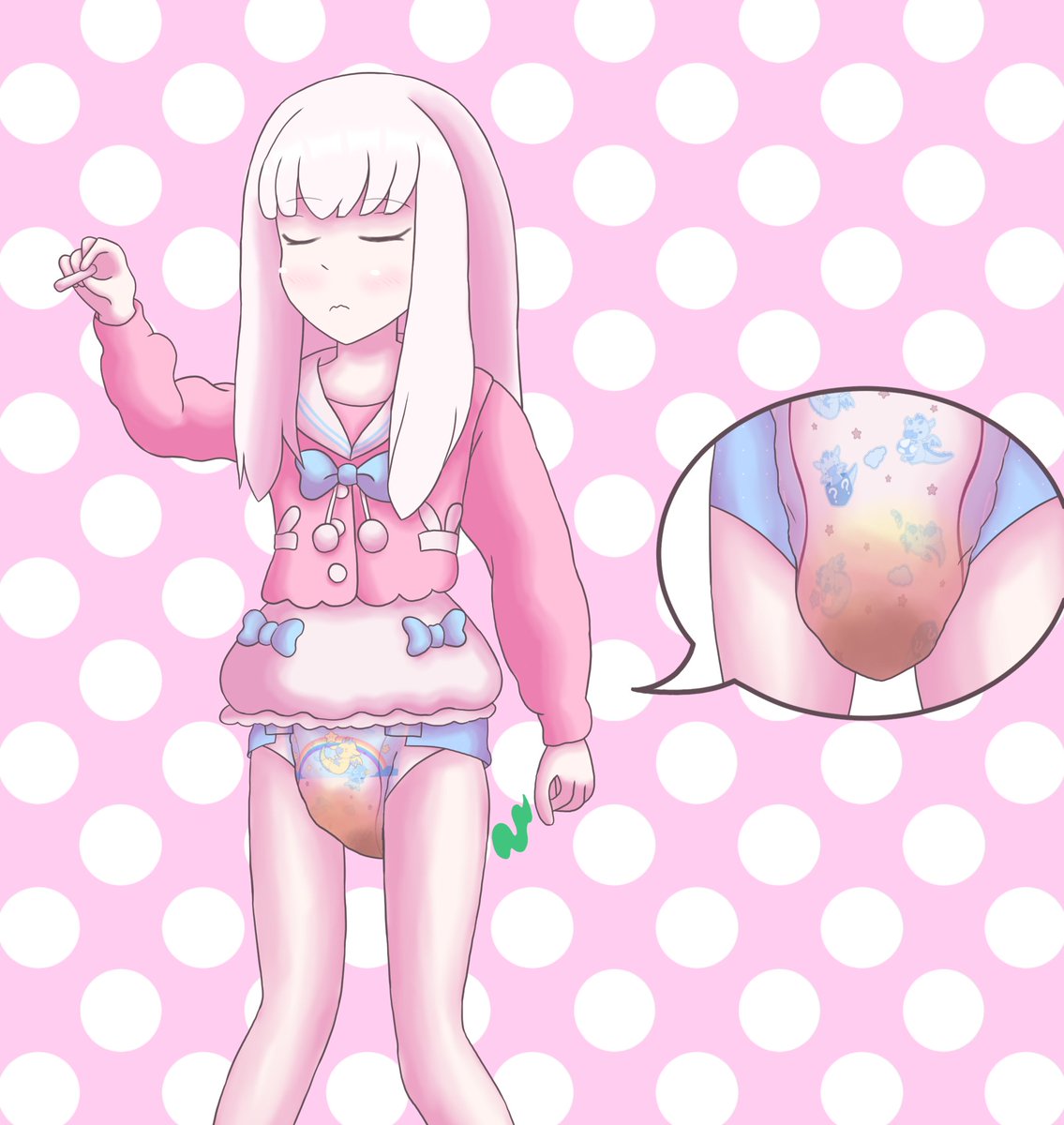 Takumi41abdl's tweet photo. Lysithea from Fire Emblem Three Houses was suggested, and she is now having to solve a problem in front of the class. But I think the only thing she solved is why she needs to be sent back to kindergarten if she cannot promote out of diapers. https://t.co/Wl6mtXHLmy