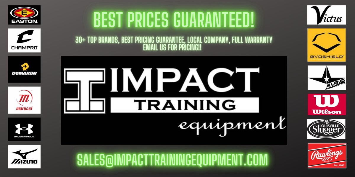 ImpactEquipCo's tweet photo. Our shelves are full of the latest gear from the best companies in the game at the lowest prices in the industry!!
Reach out for member pricing on equipment and apparel to take your game to the next level!! You will not find a better deal on the latest gear anywhere!! https://t.co/A5caOT2qip