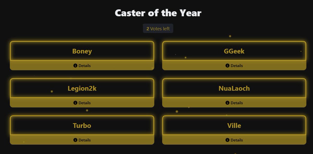 I have been nominated in the Caster of the Year category at the 2024 Trackmania Awards ! Huge congratulations to the other people who made it in the list, every single nominee on there is top notch.

Head over to tm-awards.com to vote ! (closes Feb 16th 23:59 CET)