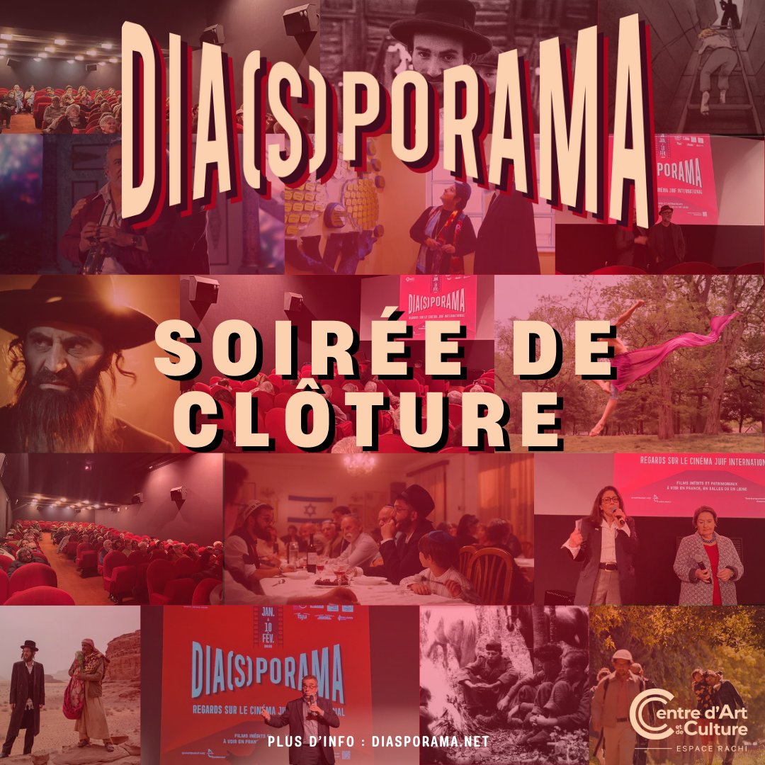 ✨ Soirée de Clôture ce soir ! ✨
Ne manquez pas la projection de "All About the Levkoviches" à 19h30, suivie de la remise des prix à 21h15 ! 🎬

Rejoignez-nous pour un cocktail convivial avec les jurys et l’équipe du festival ! 🍸

Rendez-vous ce soir ! 🎥

#diasporama #festival