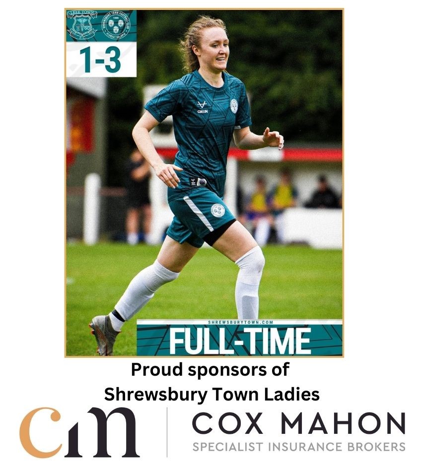 3 goals and 3 big away points! <a href="/Shrewswomen/">Shrewsbury Town Women</a>  - <a href="/cox_mahon/">Cox_Mahon</a>  proud sponsors of Shrewsbury Town Women's Football Team.