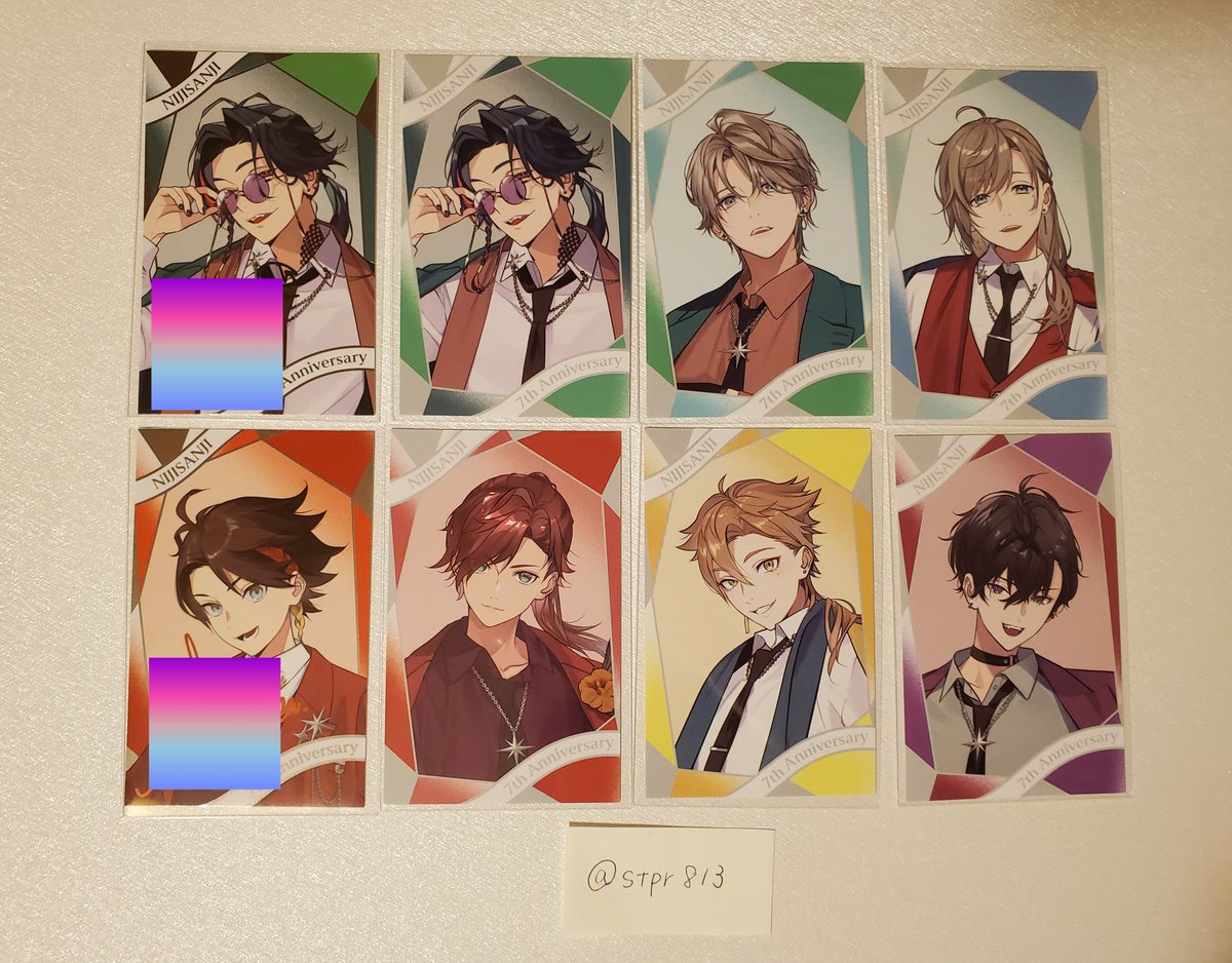 stpr813's tweet photo. 【交換】にじさんじ 7周年 7th Anniversary ランダムチェキ風カード Aグループ 

〈譲〉画像1
〈求〉画像2

画像1の■はRです。
郵便での交換希望です📮𓈒𓂂𓏸
お気軽にお声がけください。 https://t.co/mIC0qm2gFu