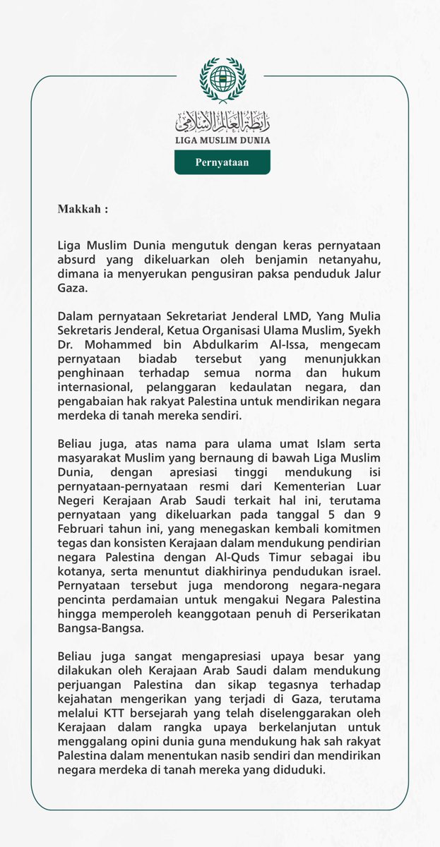 Liga Muslim Dunia tweet media