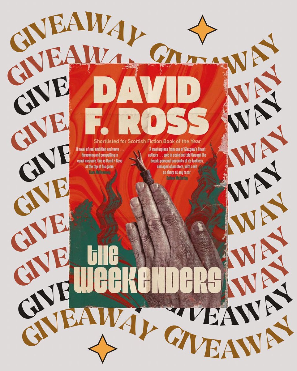 LyndaCheckley's tweet photo. 🎉#BOOKGIVEAWAY🎉

The Weekenders by David F Ross

Thanks to Orenda Books I have one copy of this book to #giveaway

To enter like, RT, follow, tag

Extra entries on my IG &amp; FB pages

T&amp;C’s in comments. #BookTwitter #Competition #Win https://t.co/JOfZRjibhn