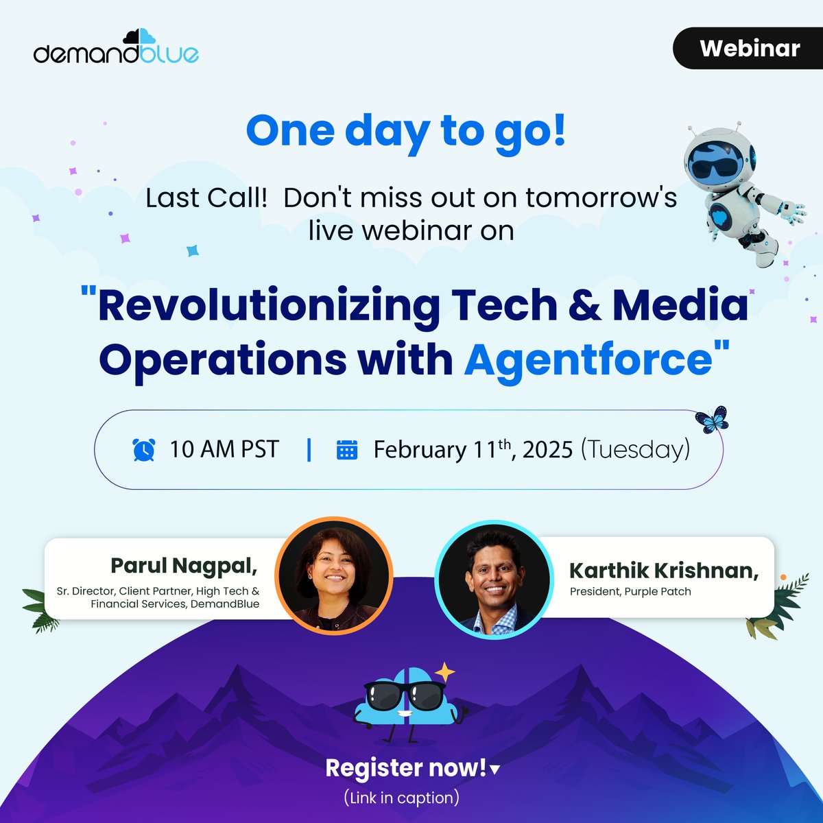 Join our experts Parul Nagpal, Sr. Director, Client Partner, High Tech &amp; Financial Services, DemandBlue, and Karthik Krishnan, President, Purple Patch, for an insightful session!

👉 Don't miss out! Register now: demandblue.zoom.us/webinar/regist…
