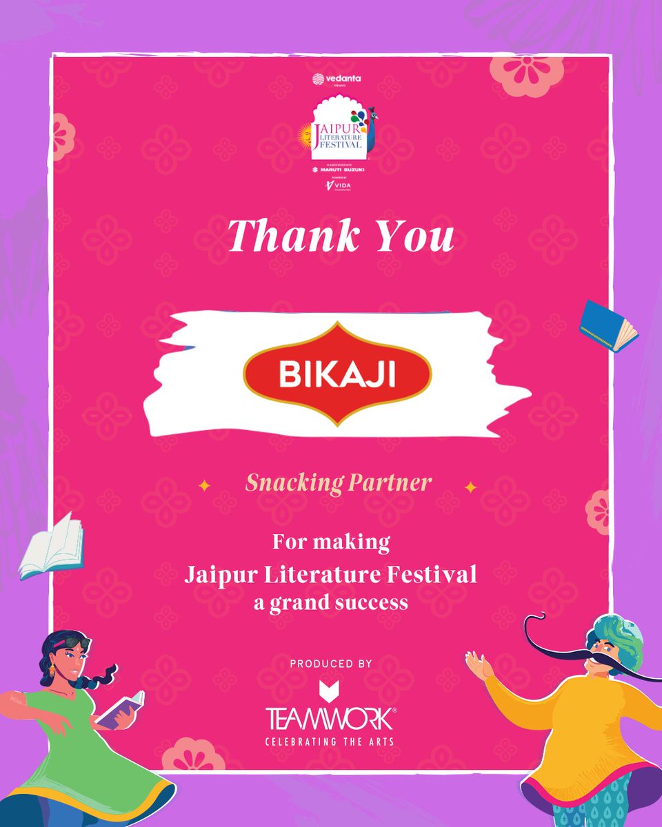 Our sincerest gratitude goes out to <a href="/bikajifoodsbkn/">Bikaji</a> ! Thank you for contributing to the resounding success of the Jaipur Literature Festival 2025!

#JaipurLiteratureFestival2025 #JaipurLitFest2025 #literaturefestival
