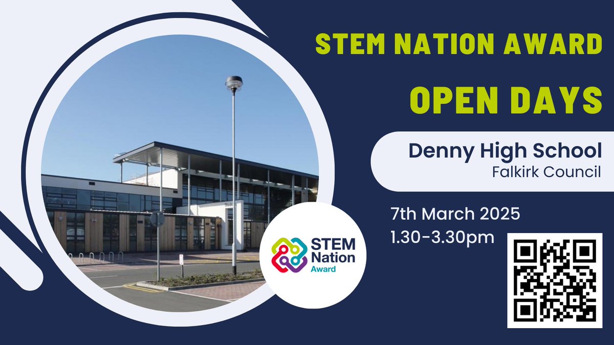 STEM @ Education Scotland (@stemedscot) on Twitter photo 🚨 Big News! Denny High School will host the first in-person STEM Nation Award Open Day - 7th March! Join us for an afternoon filled with STEM innovation and inspiration #STEMnation Get your tickets today! 👉 bit.ly/4hCVzXc <a href="/DennyHighSTEM/">Denny High STEM</a> <a href="/EducationScot/">Education Scotland</a> <a href="/ConnectedFalk/">Connected Falkirk</a> 🚨 Big News! Denny High School will host the first in-person STEM Nation Award Open Day - 7th March! Join us for an afternoon filled with STEM innovation and inspiration #STEMnation Get your tickets today! 👉 bit.ly/4hCVzXc <a href="/DennyHighSTEM/">Denny High STEM</a> <a href="/EducationScot/">Education Scotland</a> <a href="/ConnectedFalk/">Connected Falkirk</a>