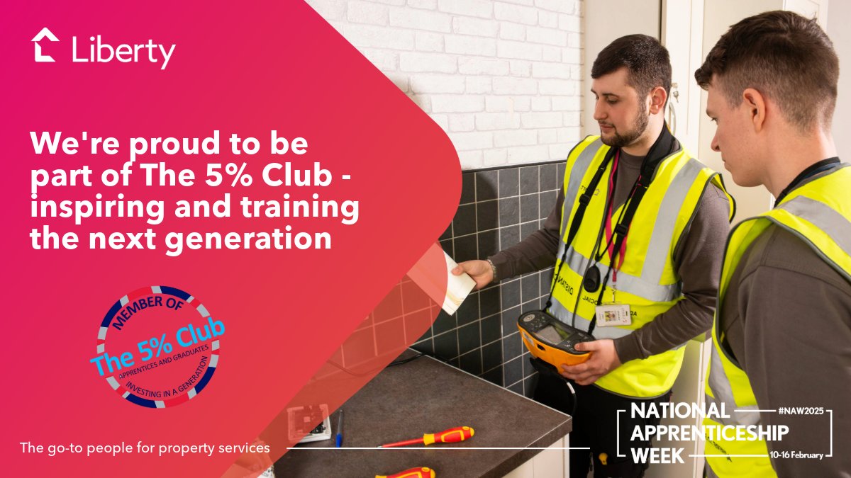Liberty (@go_to_liberty) on Twitter photo It's #NAW2025! We're proud to be part of <a href="/5PercentClubUK/">The 5% Club</a> - inspiring and training the next generation of tradespeople. liberty-group.co.uk/apprenticeship… It's #NAW2025! We're proud to be part of <a href="/5PercentClubUK/">The 5% Club</a> - inspiring and training the next generation of tradespeople. liberty-group.co.uk/apprenticeship…