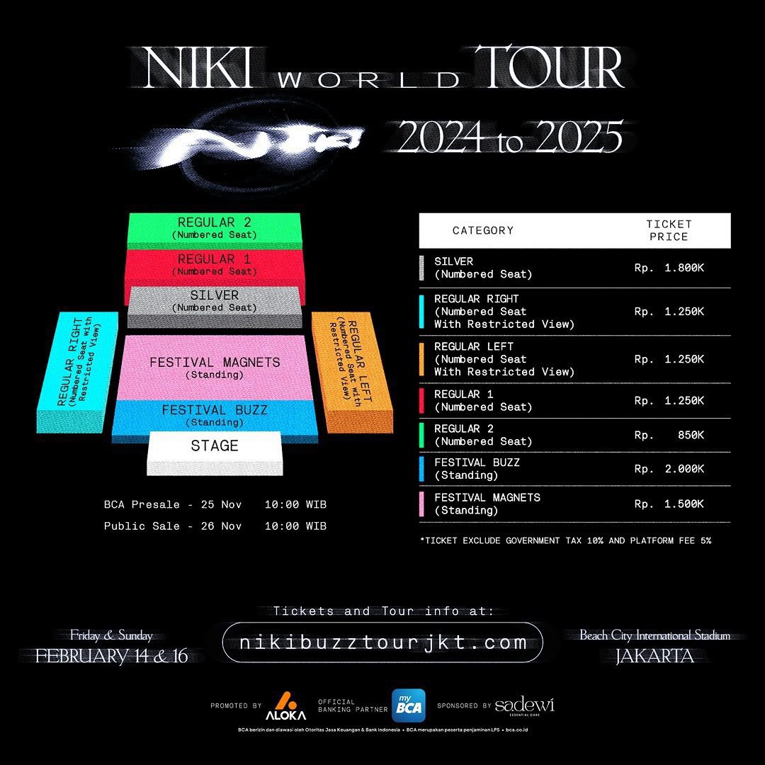 bbeonigyu's tweet photo. want to sell niki buzz world tour jakarta 

• day 1   [14 Februari 2025]
• festival magnets 
• bisa nego underprice 
• surat kuasa ku bantu ✅

tiket pribadiii, alasan jual krn bentrok sama kegiatan wajib organisasi kampus huaa 😞 

🏷️ wts wtb tiket konser underprice niki jkt https://t.co/vwVUAl6dfv