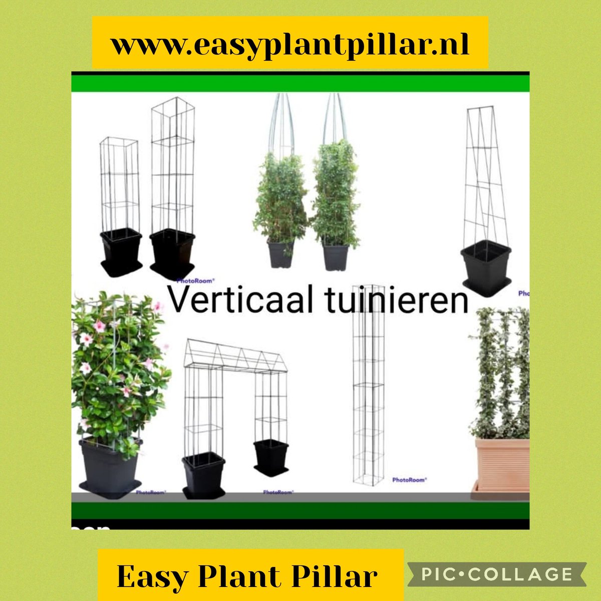 Easy Plant Pillar climbing plant racks. Vertical gardening with vegetables, fruit and support for other plants, more than 40 models. The Wire Racks do not rust and are extendable.
easyplantpillar.nl