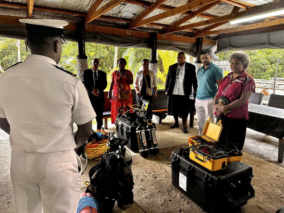 Republic of Fiji Navy (@fijinavy) on Twitter photo The Parliamentary Standing Committee on Foreign Affairs and Defence, chaired by the Hon. <a href="/lenoraqfj/">Lenora Qereqeretabua</a> conducted site visits where they received briefings at key <a href="/RFMF_Defence/">Republic of Fiji Military Forces</a> facilities
This included a visit to ๐๐๐๐ ๐๐ฉ๐๐ฃ๐ก๐๐ฎ ๐ฝ๐ง๐ค๐ฌ๐ฃ, the current Fiji Navy Headquarters The Parliamentary Standing Committee on Foreign Affairs and Defence, chaired by the Hon. <a href="/lenoraqfj/">Lenora Qereqeretabua</a> conducted site visits where they received briefings at key <a href="/RFMF_Defence/">Republic of Fiji Military Forces</a> facilities
This included a visit to ๐๐๐๐ ๐๐ฉ๐๐ฃ๐ก๐๐ฎ ๐ฝ๐ง๐ค๐ฌ๐ฃ, the current Fiji Navy Headquarters