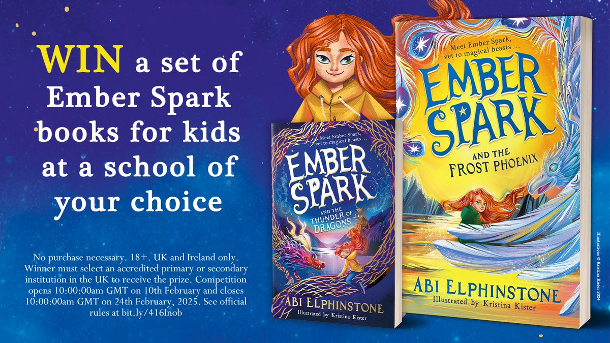 Giveaway time!

Do you know a class of 30 children who love an adventure? We’re giving away 30 copies each of the first two books in the Ember Spark series so kids can catch up with Ember’s magical adventures in time for the third book in the series publishing in April. 

For a