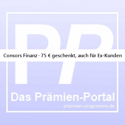 07.02.25 Consors Finanz · 75 € geschenkt, auch für Ex-Kunden - #KreditKarte #NeukundenAktion #Mastercard #NeukundenPrämie #NeukundenBonus #StartGuthaben #KarteOhneJahresgebühr #BonusAktion #PrämienAktion #geschenkt -> praemien-programme.de/meldungen/cons…