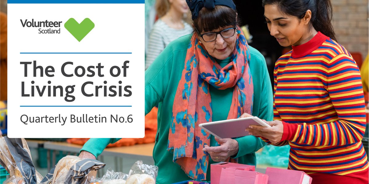 Our latest cost of living bulletin reinforces the recent SHS findings that volunteering is in crisis, with volunteering shortages remaining one of the top three single biggest issues facing Third Sector Organisations. Read more here: ow.ly/zFZK50UKUC7