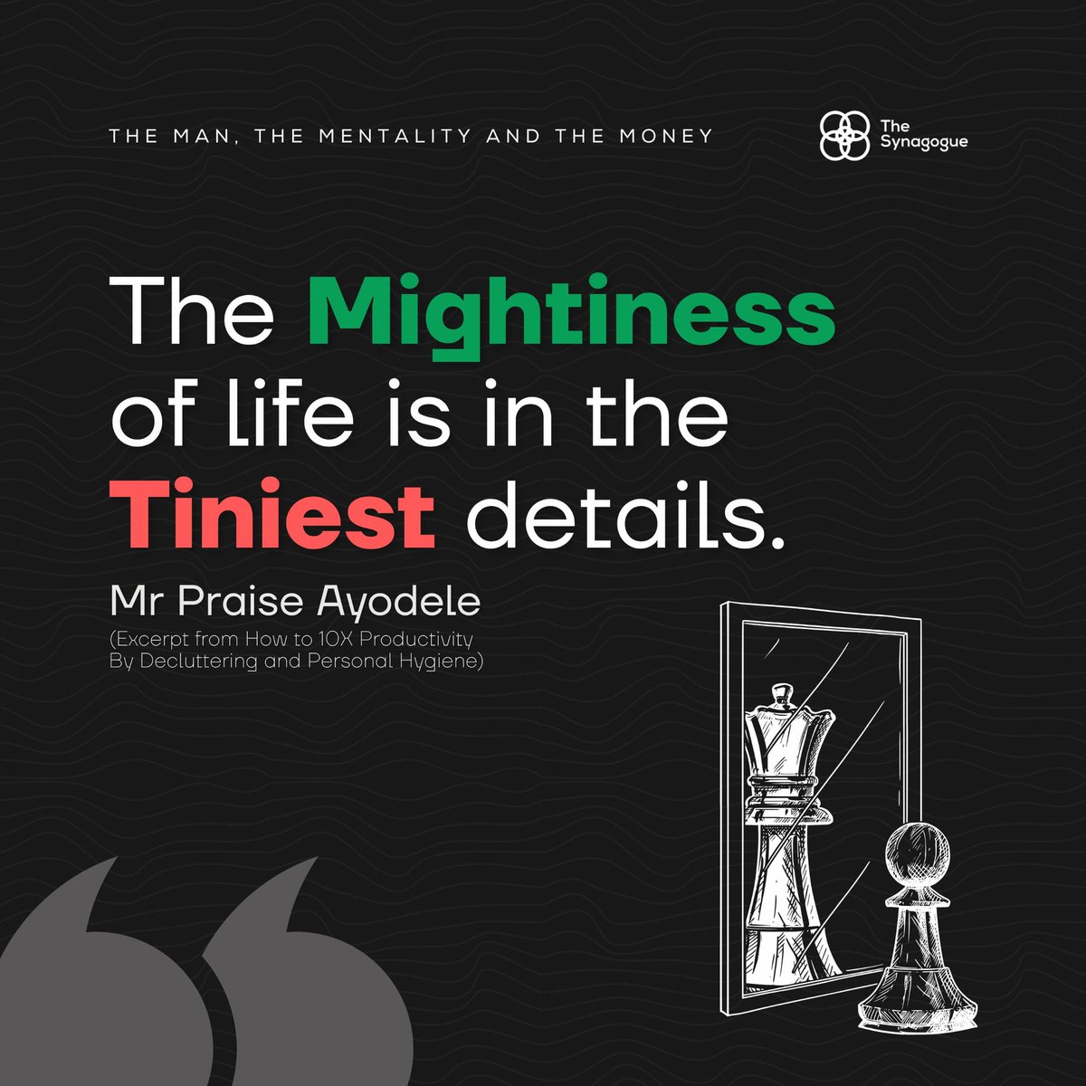 Thesynagogue_'s tweet image. This is one of our key takeaways from our Saturday session  @Thesynagogue anchored by the visionary himself @MrPraiseAyodele 
Declutter, prioritize, and take care of yourself.

Stay tuned and glued to this space for more interesting excerpts from our sessions!

1/2