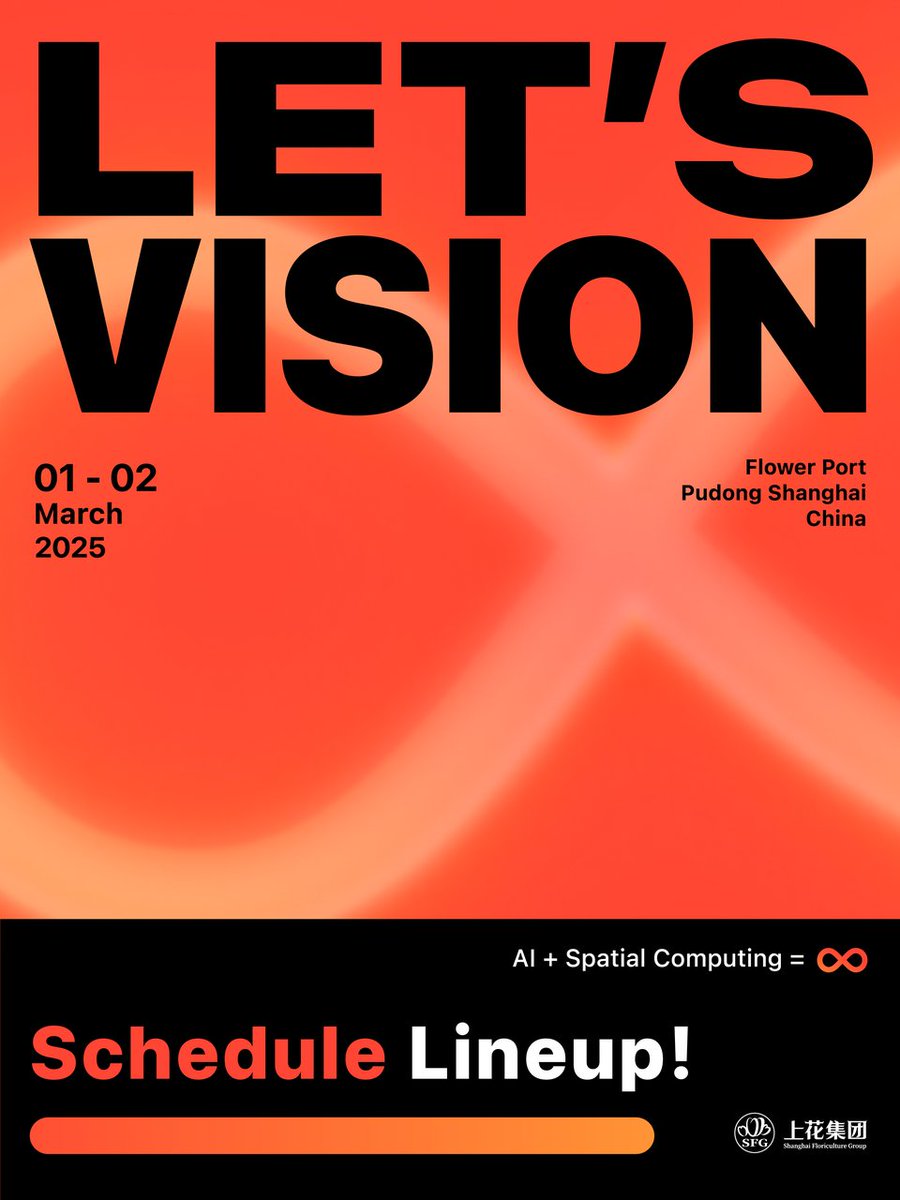 SwiftSIQI's tweet image. 「LET'S VISION | FUTURE TECH TALKS」- Speaker Lineup & Thematic Sessions
✨✨ 40+ Talks on Spatial Computing & AI Innovation! ✨✨
📅 March 1-2, 2025
📍 Flower Port, Pudong Shanghai, China
🎟️ Official site: letsvisionos.swiftgg.team
#VisionPro #AI #SpatialComputing #letsvision…