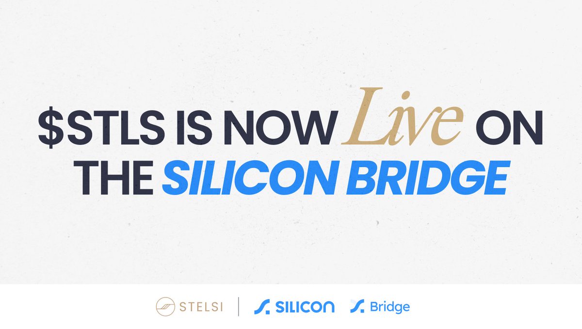 stelsiofficial's tweet photo. 🎉 We’re thrilled to announce that $STLS is now live on on the Silicon Bridge! @0xSilicon
From now on, STLS token holders gain access to a wider ecosystem, unlocking greater opportunities. 
🍀Dive in and discover more at https://t.co/jJJojdczYb   
#STLS #Silicon #Bridge https://t.co/BlH0bBV5QB