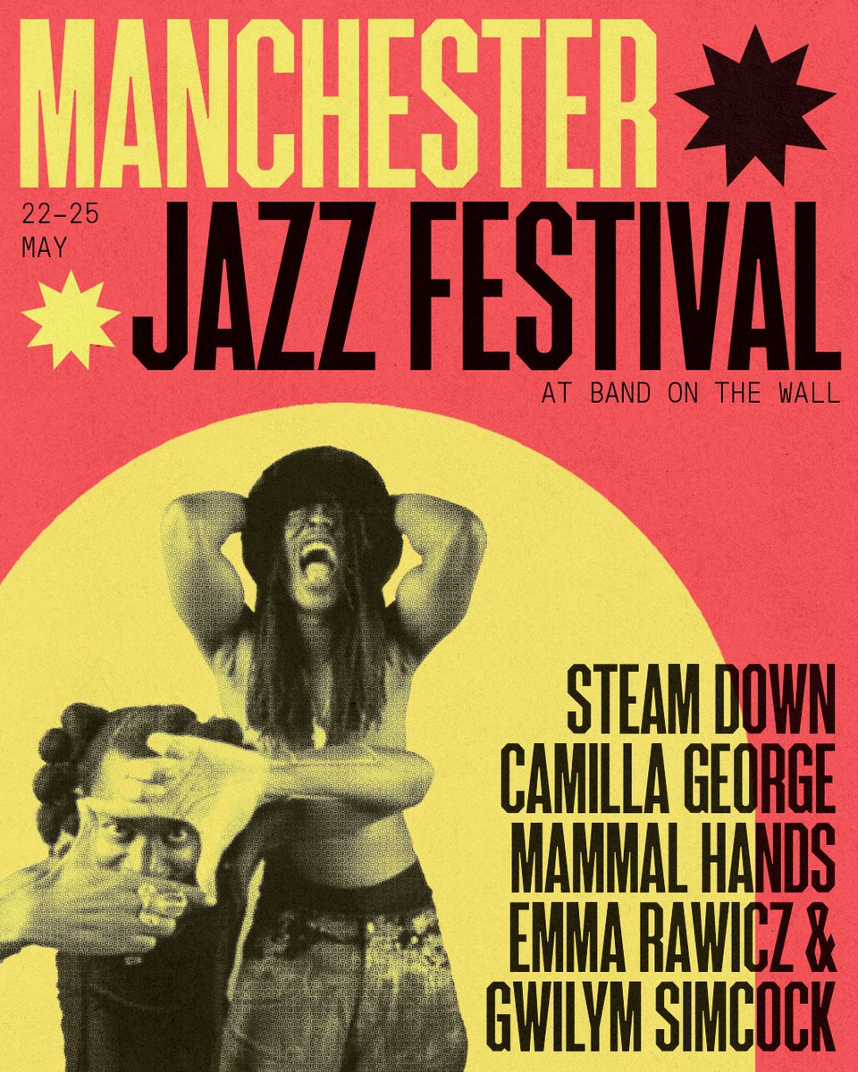 Band on the Wall (@bandonthewall) on Twitter photo We're thrilled to announce our first shows as part of <a href="/ManJazzFest/">manchester jazz festival</a> 2025! 🎷✨
Ft. <a href="/SteamDown_/">Steam Down</a> / Emma Rawicz & <a href="/GwilymSimcock/">Gwilym Simcock</a> / <a href="/MammalHands/">Mammal Hands</a> / Camilla George
PLUS more names to be announced!
🎟️ On sale Friday, 10am We're thrilled to announce our first shows as part of <a href="/ManJazzFest/">manchester jazz festival</a> 2025! 🎷✨
Ft. <a href="/SteamDown_/">Steam Down</a> / Emma Rawicz & <a href="/GwilymSimcock/">Gwilym Simcock</a> / <a href="/MammalHands/">Mammal Hands</a> / Camilla George
PLUS more names to be announced!
🎟️ On sale Friday, 10am