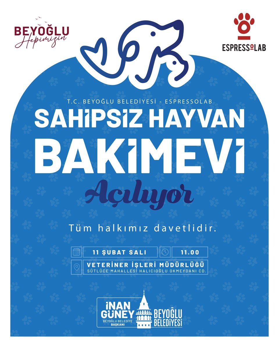 Can dostlarımızı korurken sokaklarımızın güvenliğini de sağlıyoruz. 🐾🏡

Espressolab iş birliğiyle faaliyete geçirdiğimiz Sahipsiz Hayvan Bakımevi sayesinde çok daha fazla patili dostumuza, daha iyi şartlarda bakım sağlayacağız. 

Açılışa tüm komşularımızı bekliyoruz. 

🗓️ 11