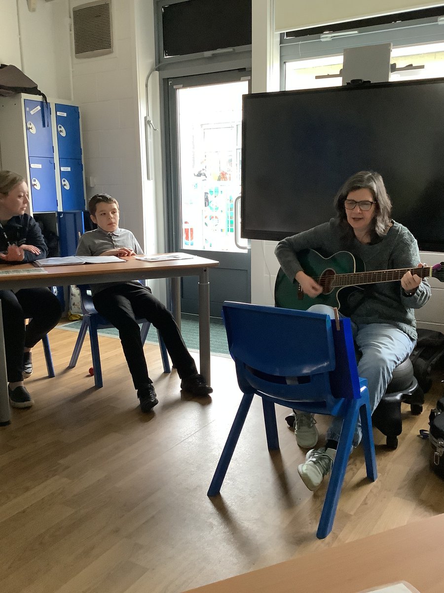 Our friend Yvonne comes in every Friday and plays guitar and sings for us. We love it and it really supports our emotional well-being #mentalhealthawarenessweek