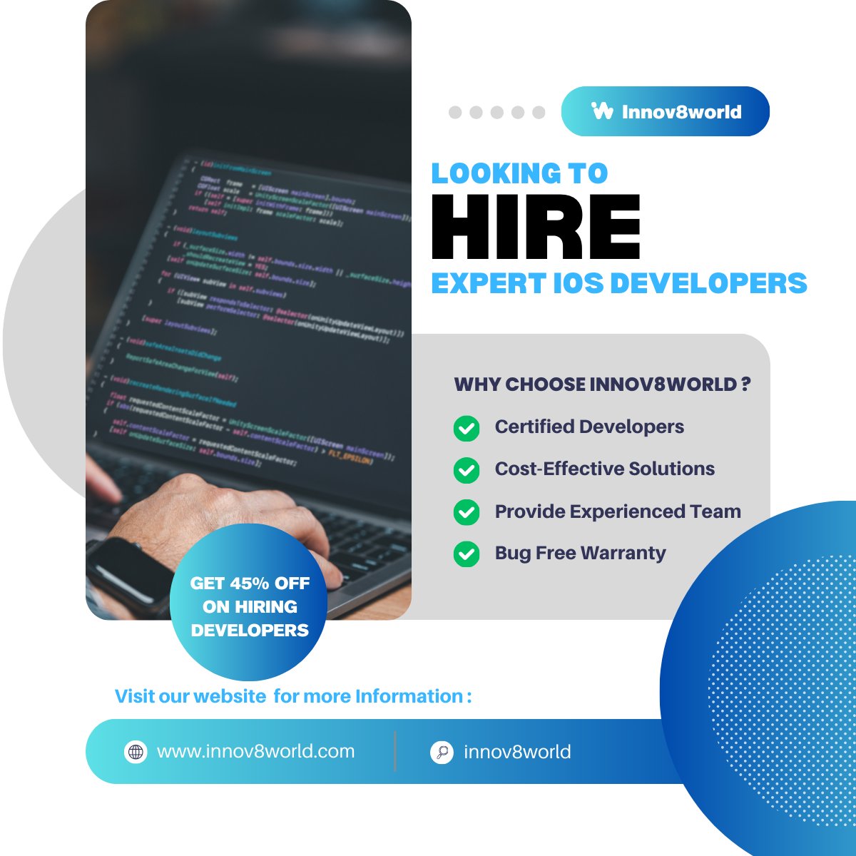 Innov8_world's tweet image. Looking to Hire iOS Developers? Let's Build Apps Together!
Our team of skilled iOS developers can help you create seamless, high-performance apps tailored to your needs.
innov8world.com
#HireiOSDevelopers #iOSDevelopment #AppDevelopment #iOSAppDevelopment #usa