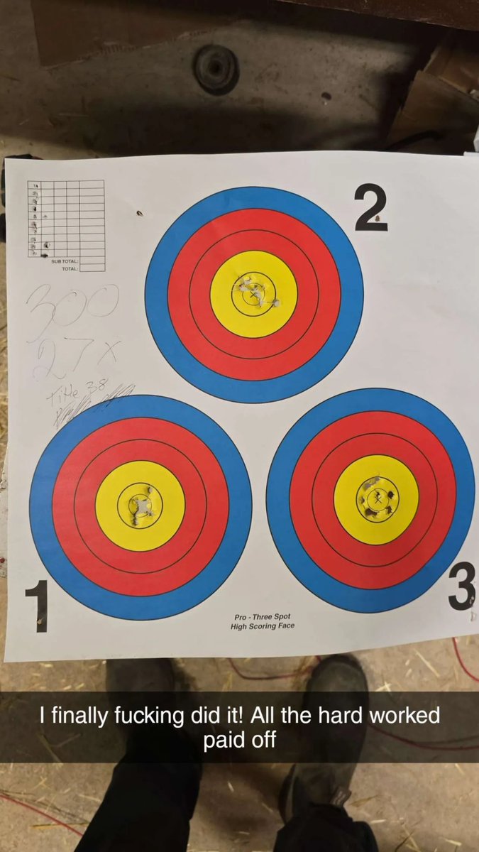 What i do in my spare time in the winter. Nice to have the barn to shoot in for practice.  This was a long time coming a 300 vegas round so many 299s over the last year i can't even count them now the 300s are starting to flow. Vegas shoot here I come.