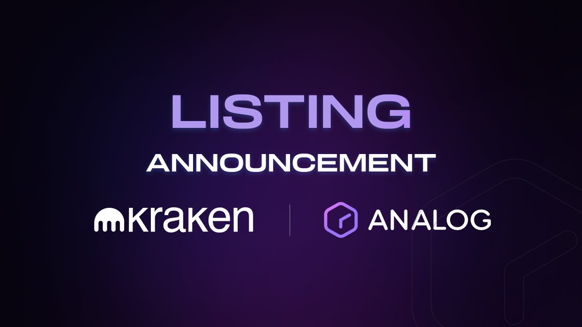 OneAnalog's tweet image. $ANLOG is making its way to @krakenfx on February 13th! 🐙

This is more than just a listing. Timechain is gaining momentum.