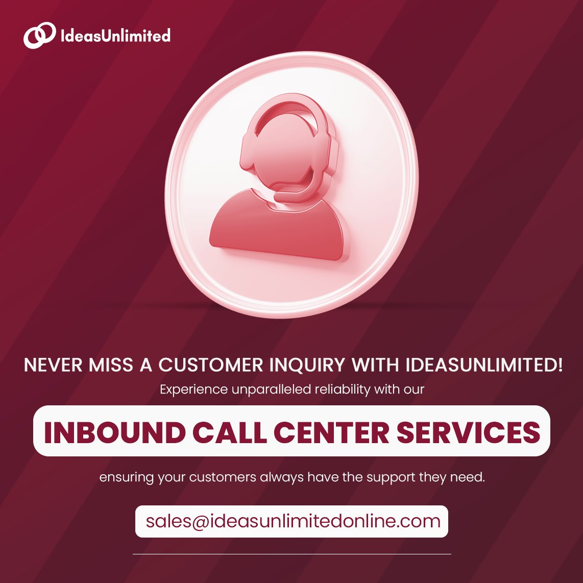 _IdeasUnlimited's tweet image. Enhance customer satisfaction with our expert inbound call center services, which include 24/7 support, multilingual assistance, and seamless customer experiences. ideasunlimitedonline.com/inbound-call-c… #CustomerSupport #CallCenterSolutions