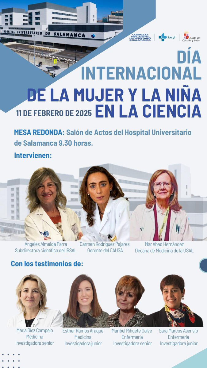 📢Te esperamos mañana en el Salón de Actos del Hospital Universitario de Salamanca!!! 👏🏻👏🏻👏🏻