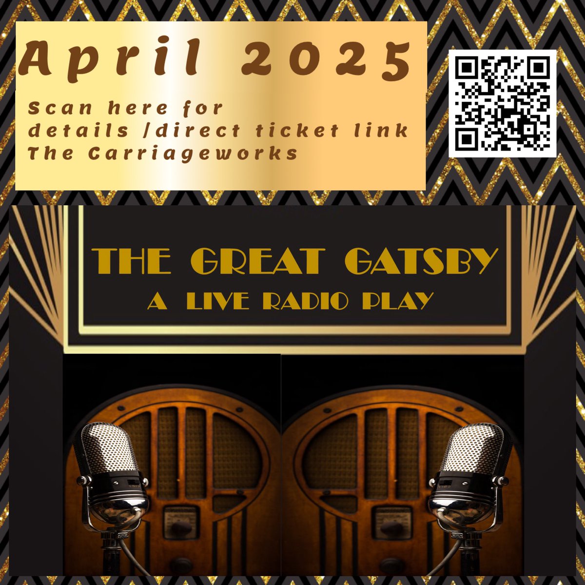Cos Players (@cosplayersleeds) on Twitter photo Tickets are starting to sell. Scan the QR code to find out more or to book tickets. #thegreatgatsby <a href="/carriageworks_/">Carriageworks Theatre</a> <a href="/Cosplayersleeds/">Cos Players</a> Tickets are starting to sell. Scan the QR code to find out more or to book tickets. #thegreatgatsby <a href="/carriageworks_/">Carriageworks Theatre</a> <a href="/Cosplayersleeds/">Cos Players</a>