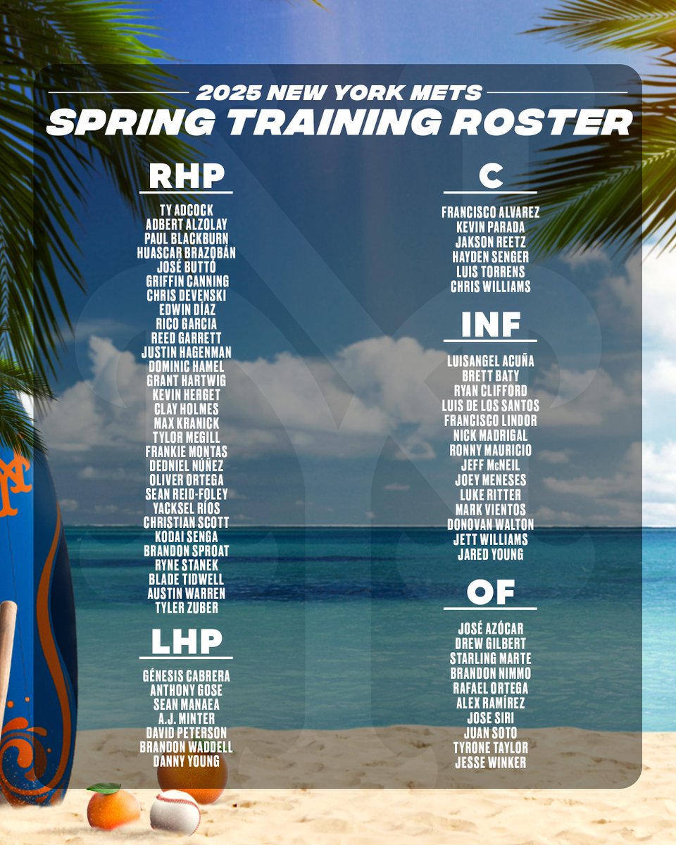 Our 2025 Spring Training Roster ⚾🌴
