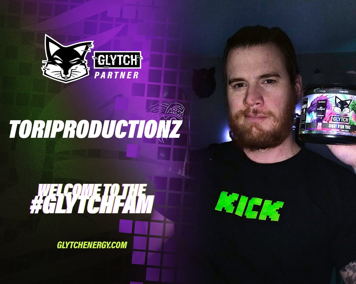 Introducing the newest partner to the #GLYTCHFam,

<a href="/ToriProductionz/">ᛏᛟᚱᛁ</a> 🎉

He's a combat vet and weightlifter! Along with being a mental health advocate you can catch him streaming  FPS/MMORPG's!

Code VALHALLAFAM now saves you 20%
GLYTCHEnergy.com 💪