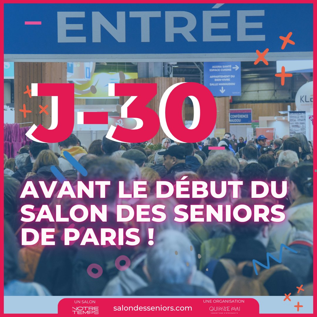 J-30 avant l’ouverture du Salon des Seniors de Paris 2025 ! 🗓️

👏 N’attendez plus ! Réservez votre stand dès maintenant en remplissant le formulaire en ligne :  salondesseniors.com/content/reserv…